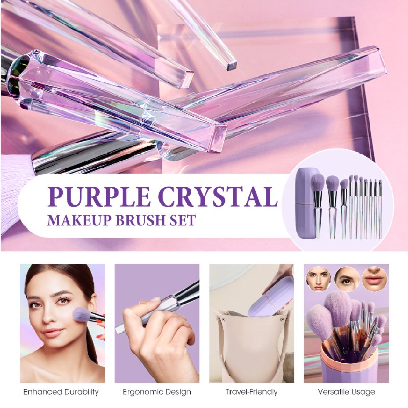 St Future Purple Crystal-Style Makeup Brush