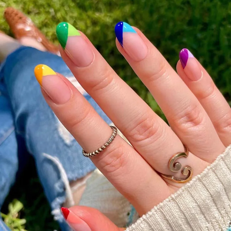 St Future Minimalist Neon French Press-On Nails