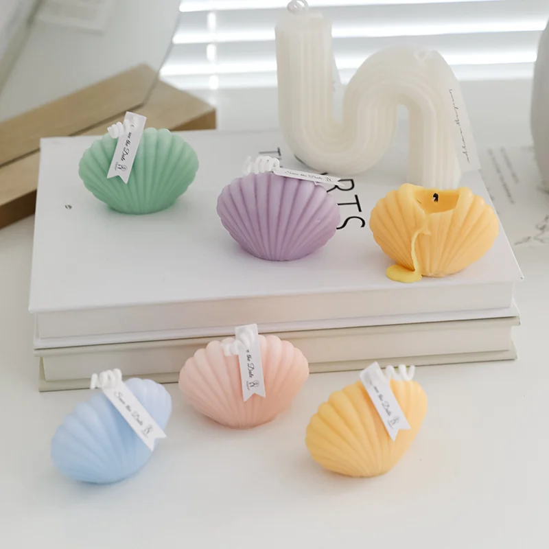 Bougie forme coquillage