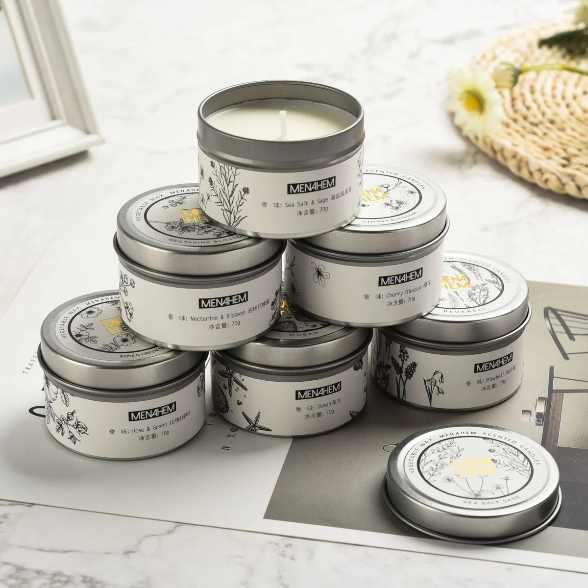 Aluminium tin candle
