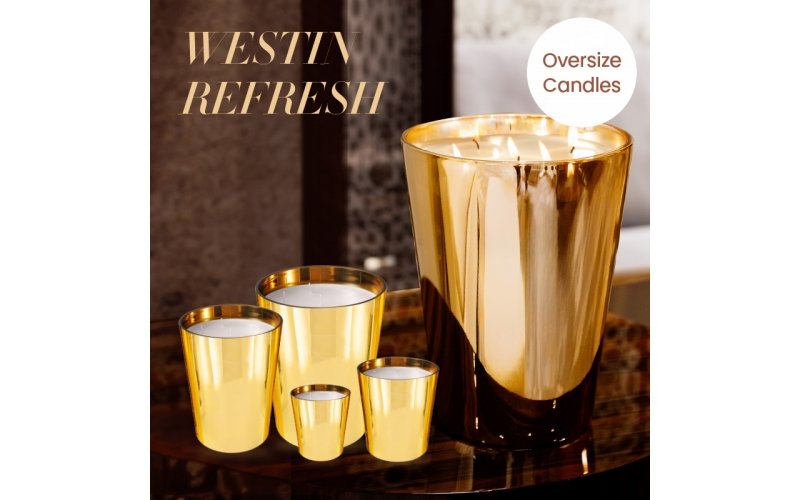 St Future Westin -Refresh Luxury Candle Oversized Large XXL Highly concentrated High-capacity classic gold Metallic color design  Multifunction home aroma