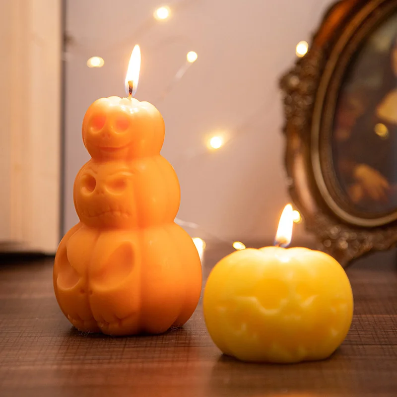 Bougie citrouille d'Halloween