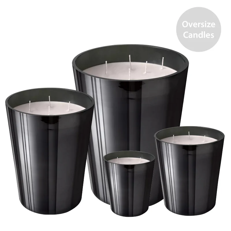 ST FUTURE Gothic Black Metallic Giant Candles: Refined Darkness for Luxe Interiors distributor  industrial
