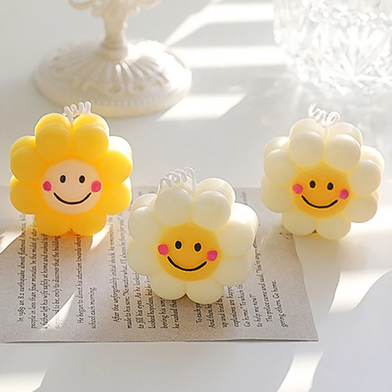 Sunflower shape candle
