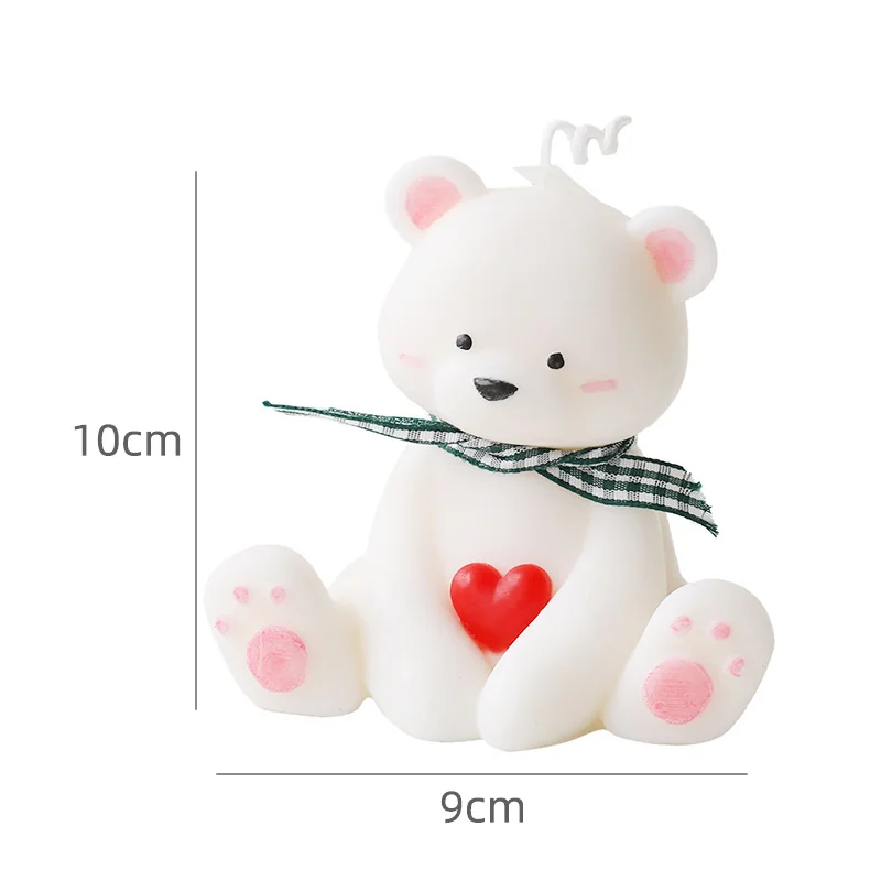 Bougie en forme d'ours d'amour
