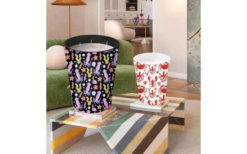 ST FUTURE, Oversize Candles , Oasis in Flame - Extra-Large Botanical Candles for Summer Serenity