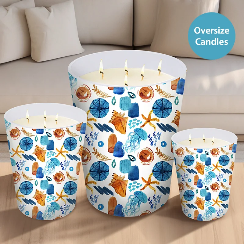 ST FUTURE Oceanic Watercolor Oversize Candles Luxurious scented candles ccsupplier manufacturer
