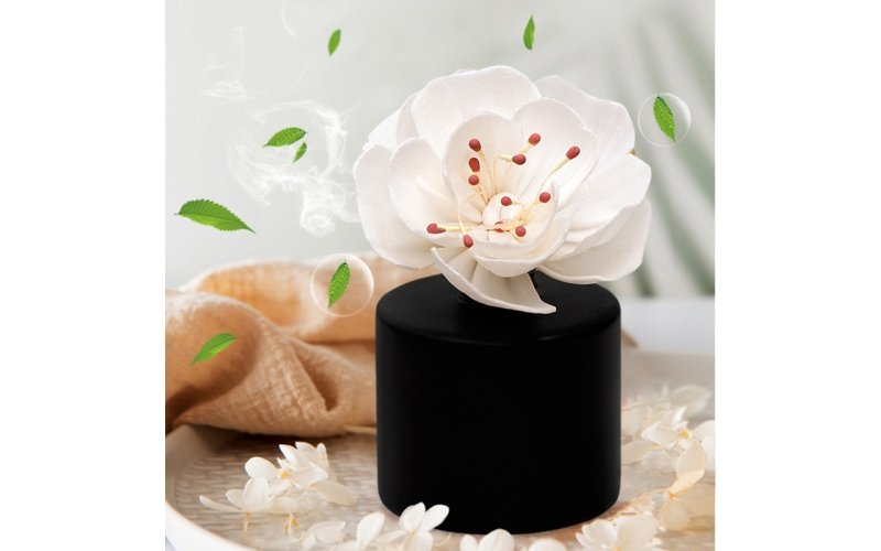 Flower reed diffuser set