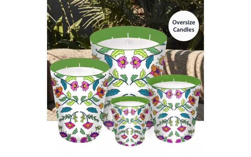 St Future Oversize Floral - Patterned Candles: Elevate Commercial Spaces with Artistic Design Luxurious scented candles production manufacturer