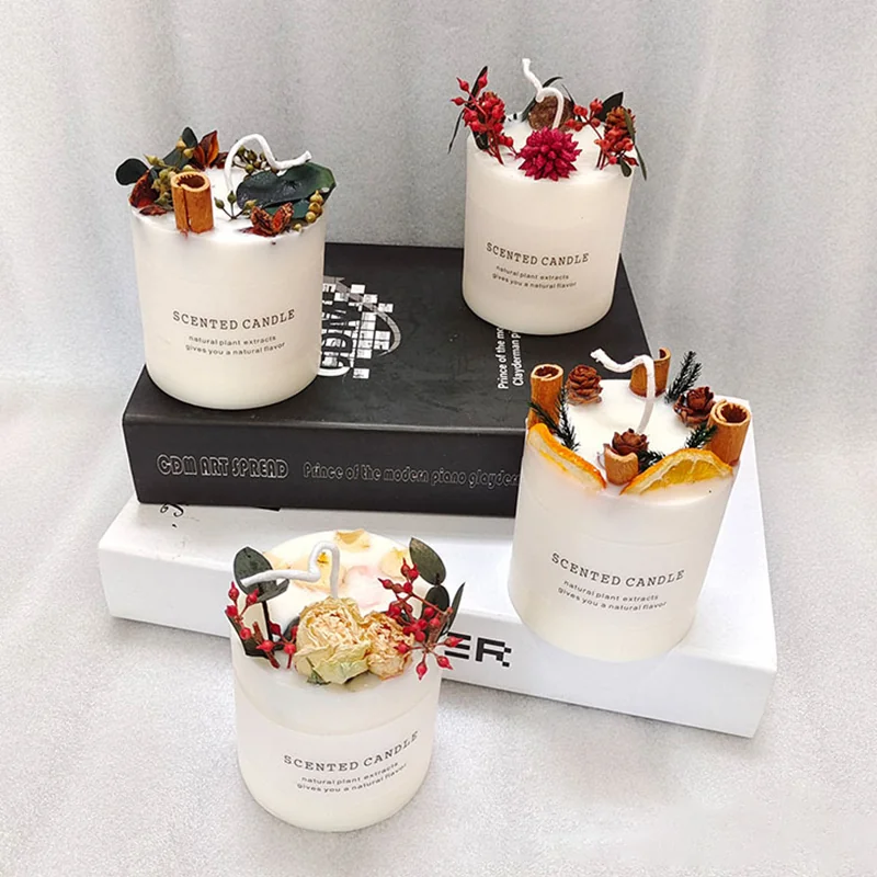 Vela perfumada de flores secas