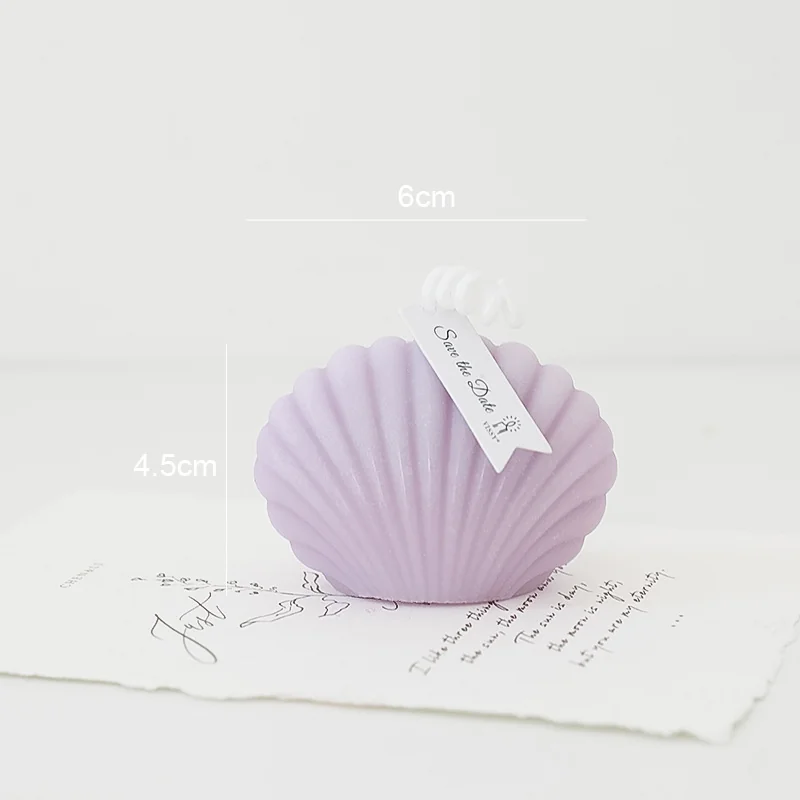 Bougie forme coquillage