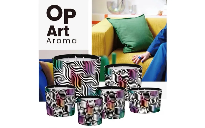 ST FUTURE Optical Illusion Aroma Candle - Chromatic Ripple Scent, industrial ccsupplier