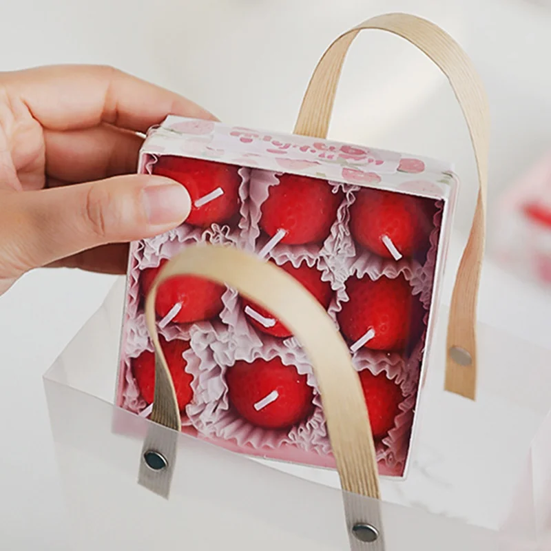 Strawberry candle gift set