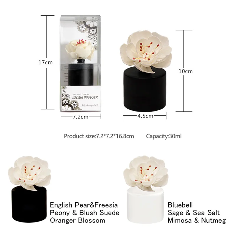 Flower reed diffuser set