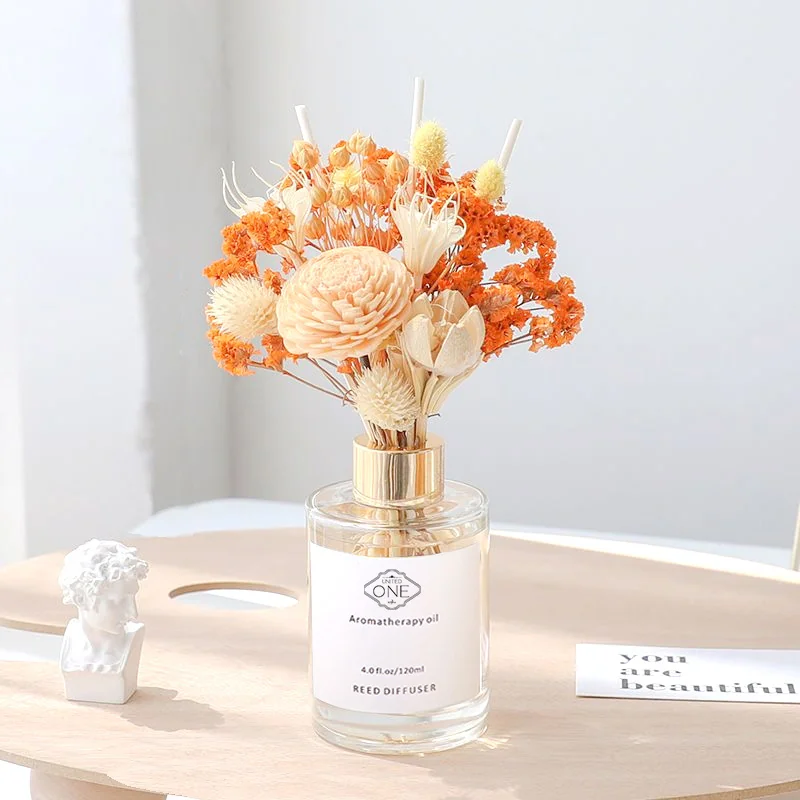 Dried flower reed diffuser set