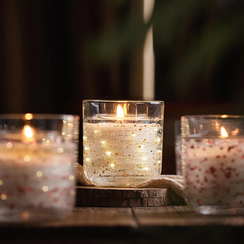 Tarro de vela con luz LED