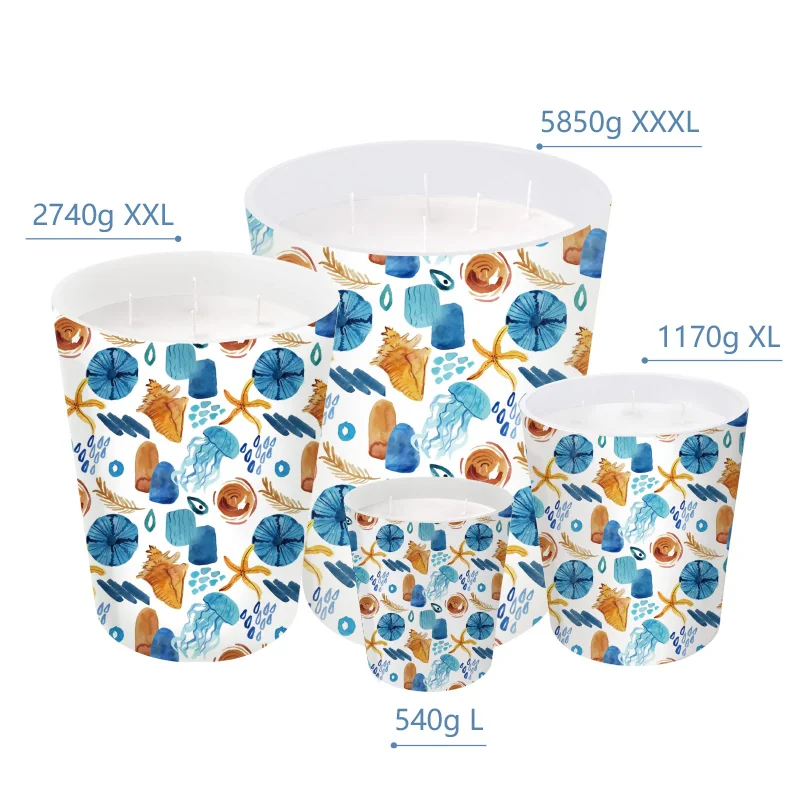 ST FUTURE, Oversize Candles , Oasis in Flame - Extra-Large Botanical Candles for Summer Serenity