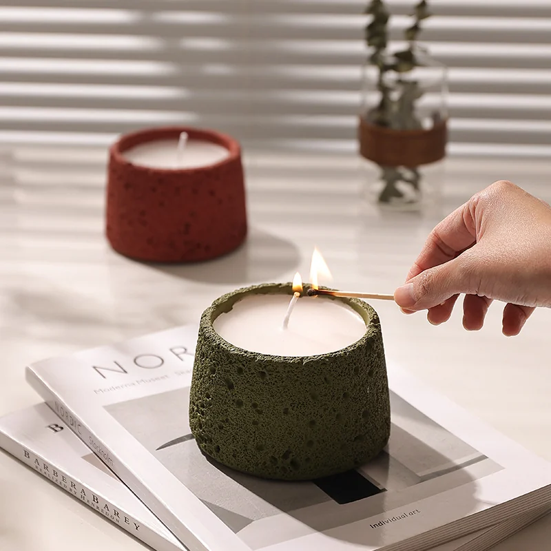 Concreto jar candles