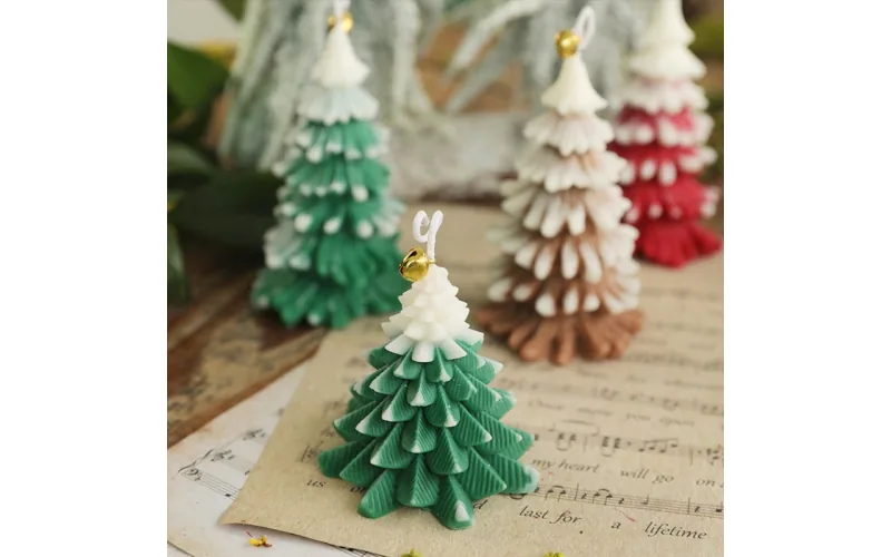 Christmas tree shape candle