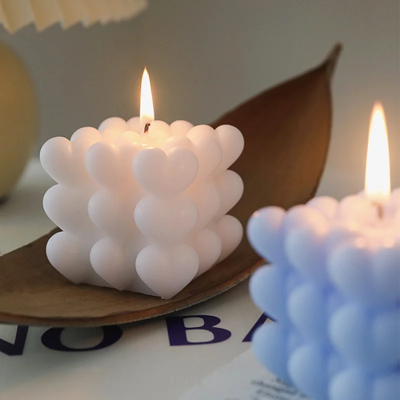 Bubble cube candle