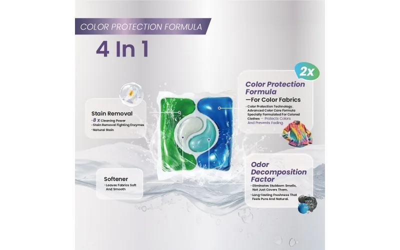 St Future 4 IN 1 LAUNDRY PODS Color Protection Formula 30 Capsules industrial 30 Capsules quotation OEM / ODM