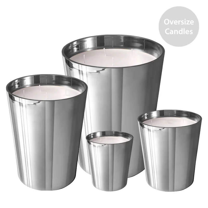 ST FUTURE Polished Silver Oversize Candles: Modern Minimalist Accents for Elevated Spaces distributor  industrial