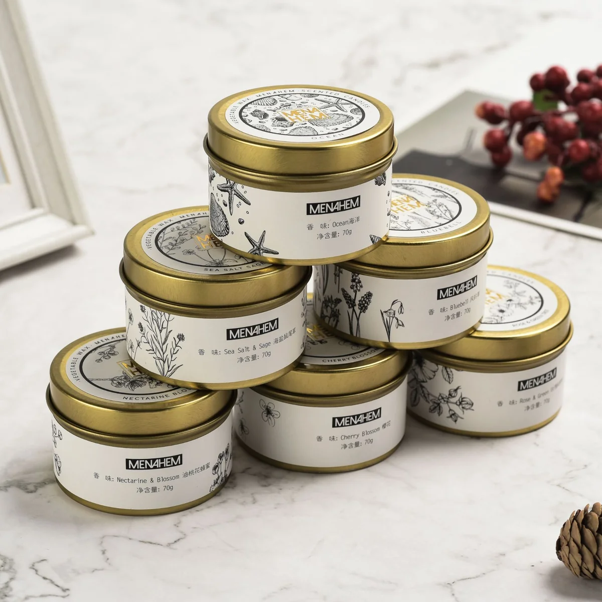 Aluminium tin candle