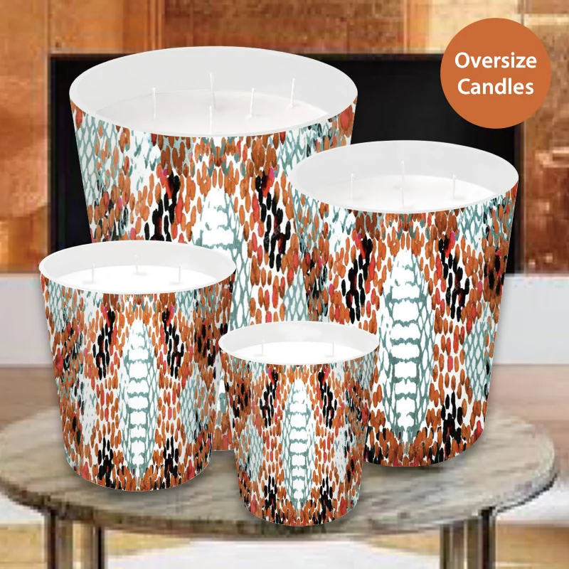 ST FUTURE Optical Art Patterned Candle Holders Luxurious scented candles ccsupplier manufacturer
