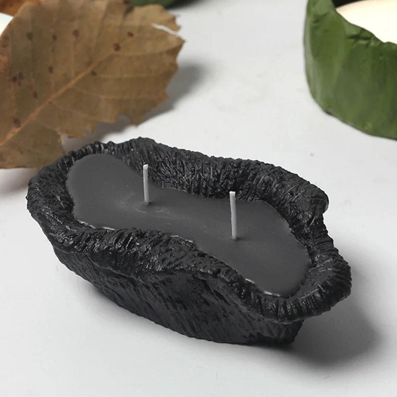 Vela de tarro de cemento irregular
