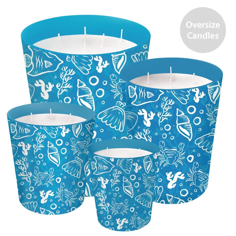 ST FUTURE, Oversize Candles , Oasis in Flame - Extra-Large Botanical Candles for Summer Serenity