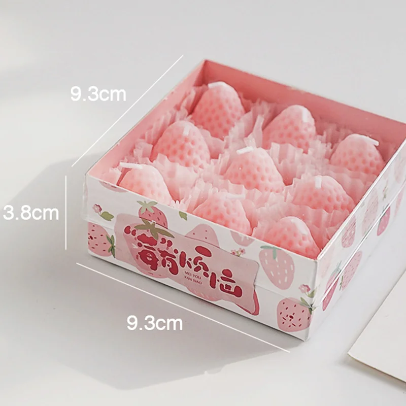 Strawberry candle gift set