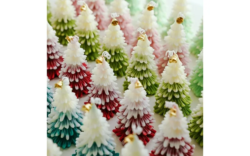 Christmas tree shape candle