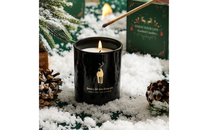 Black jar soy wax candles