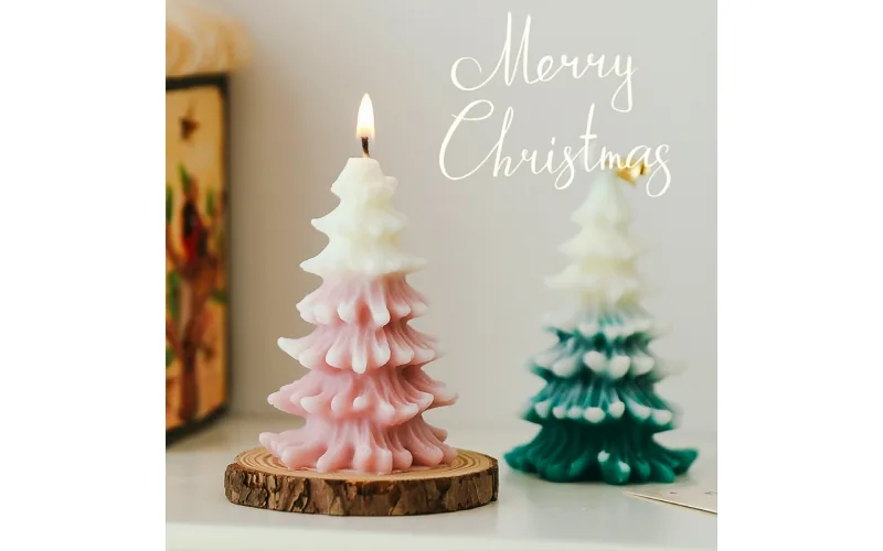 Christmas tree shape candle