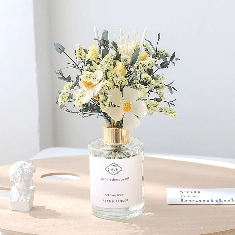 Dried flower reed diffuser set