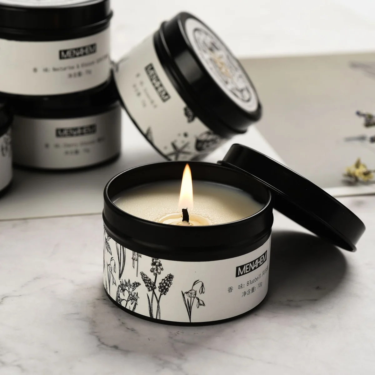 Aluminium tin candle