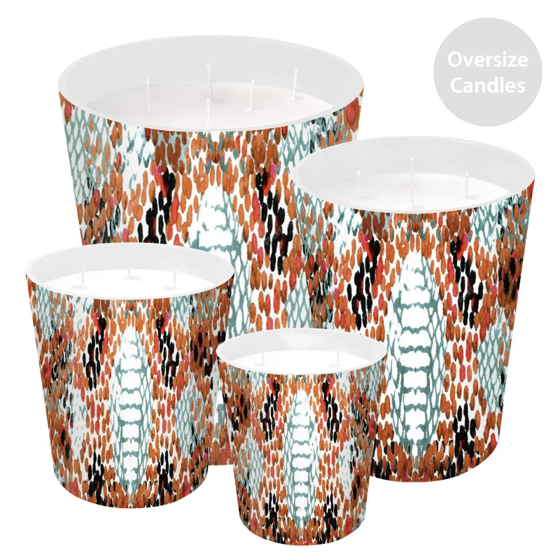 ST FUTURE Optical Art Patterned Candle Holders Luxurious scented candles ccsupplier manufacturer