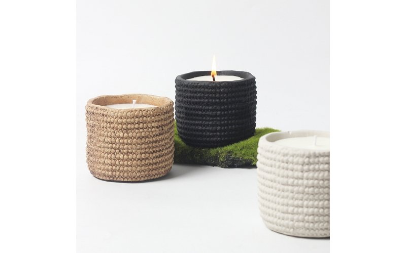 Cement jar candle