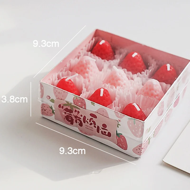 Strawberry candle gift set