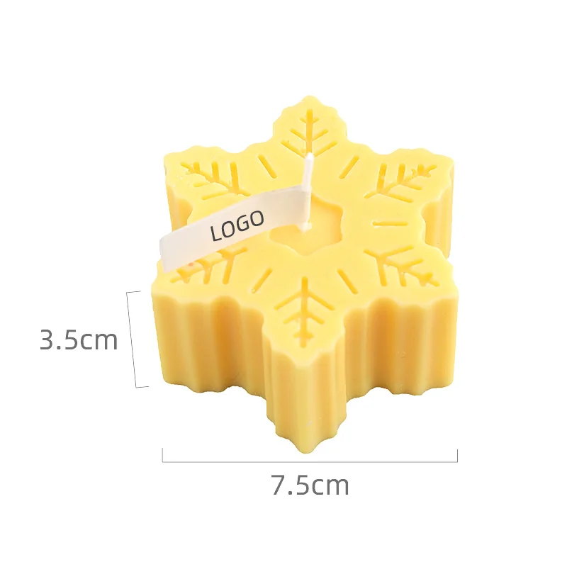 Snowflake shape candle