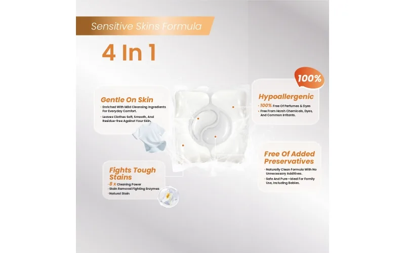St Future 4 IN 1 LAUNDRY PODS Sensitive Skins Formula 30 Capsules industrial 30 Capsules quotation OEM / ODM