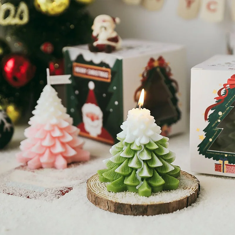 Christmas tree shape candle