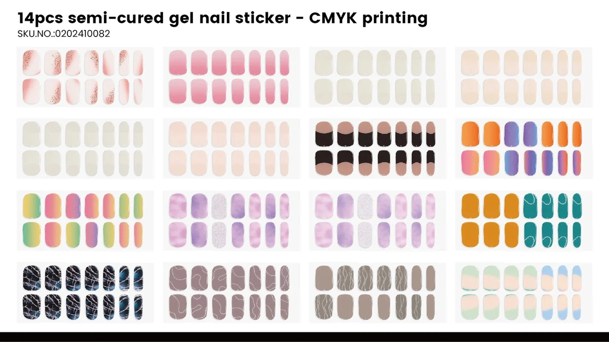 St Future semi-cured gel nail sticker products FSC