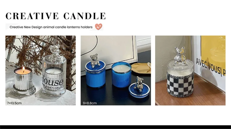St Future Creative candle Custom Glass Candle Holders