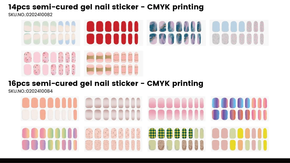 St Future semi-cured gel nail sticker products FSC