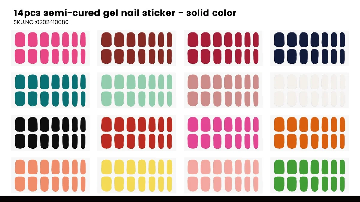 St Future semi-cured gel nail sticker products FSC