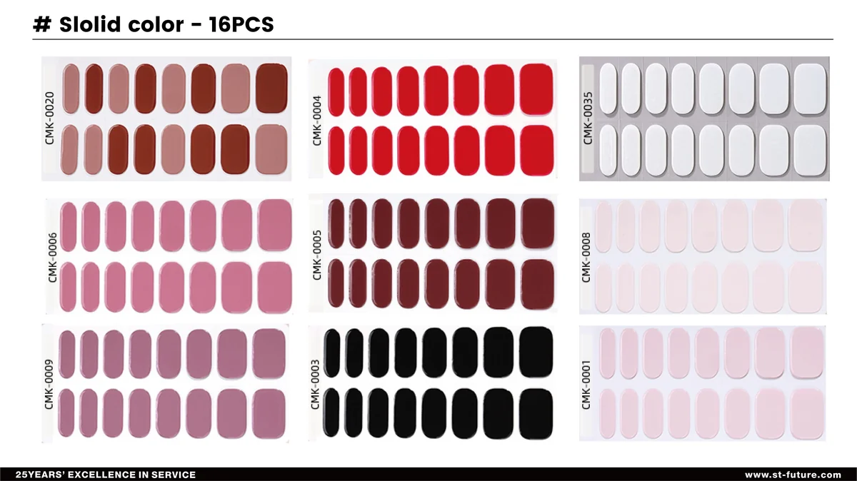 St Future UV Free Gel NAIL Strips OEM / ODM