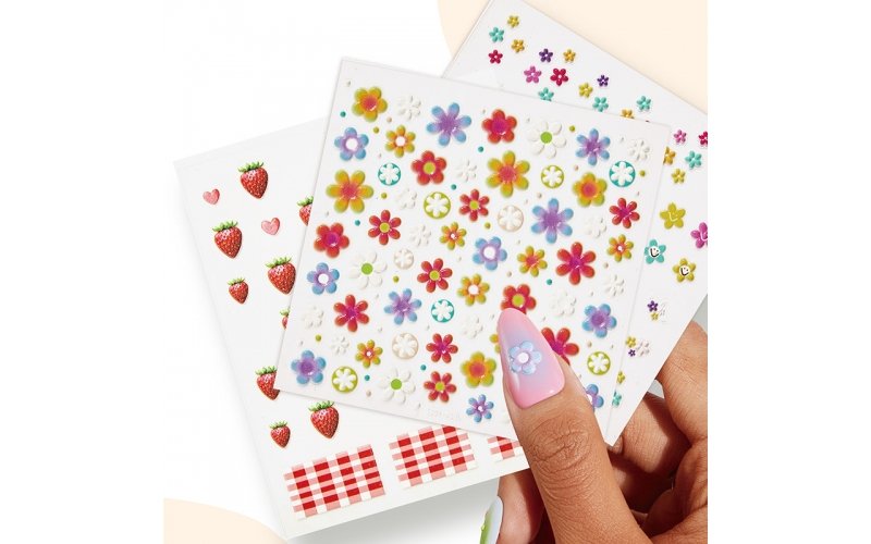 St Future Nail Art Sticker Flowers Fruit Butterflies 5D Embossed Letter Nail Art Nail Strips  manufacturer  factory supplier 2025