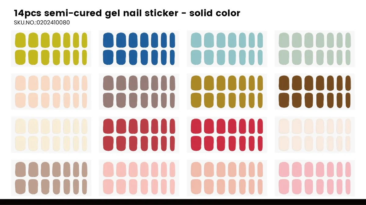 St Future semi-cured gel nail sticker products FSC