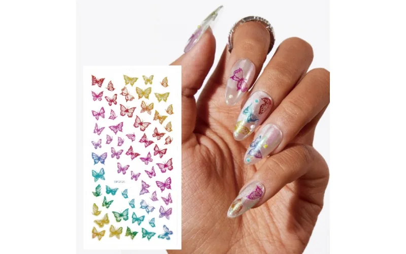 St Future Nail Art Sticker Flowers Fruit Butterflies 5D Embossed Letter Nail Art Nail Strips manufacturer factory supplier
